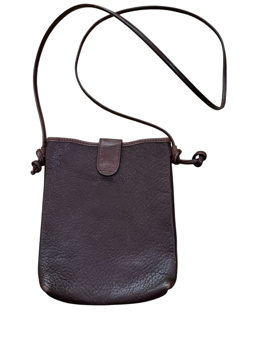 Vintage Brahmin Made in USA Leather Crossbody Bag - Dark Brown - Picture 3 of 7